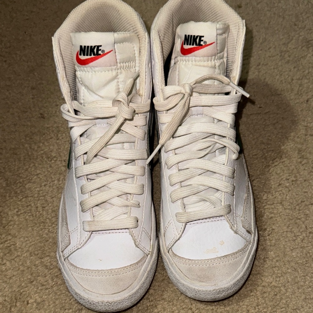 Nike Green and White Blazers